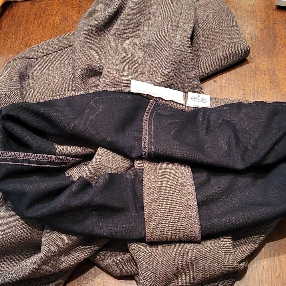 SAG HARBOR 1990s Brown Plaid Midrise Poplin Flat Front Dress Pants - Picture 7 of 12